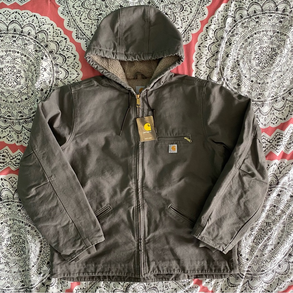 Womens Carhartt Washed Duck Sherpa Jacket